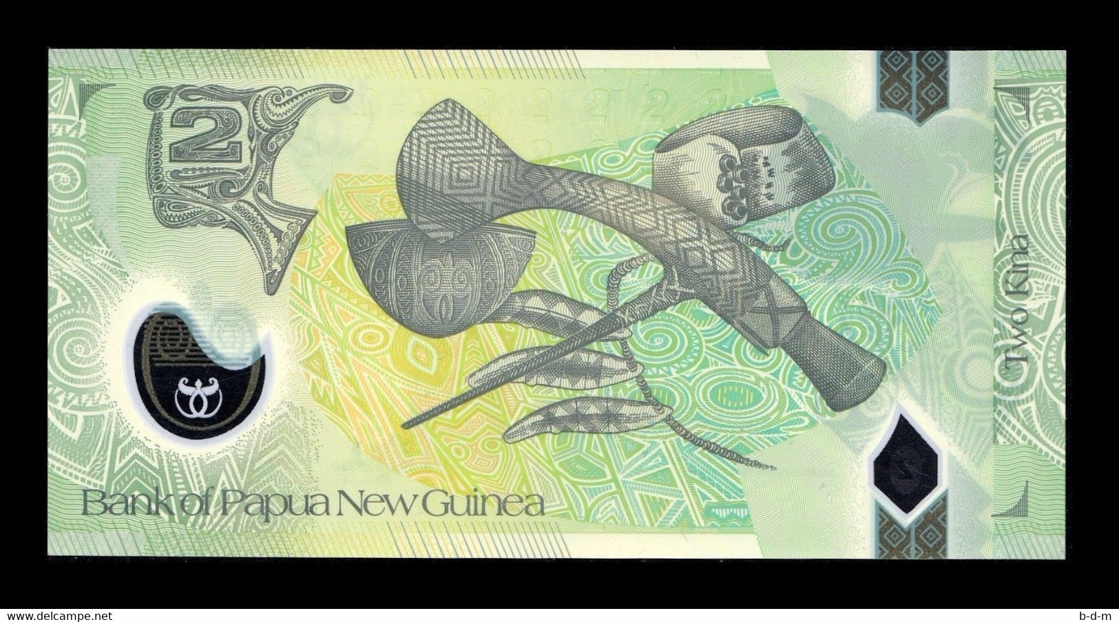 Papua New Guinea Lot Bundle 10 Banknotes 2 Kina 2014 Pick 28d Polymer SC UNC - Papua New Guinea