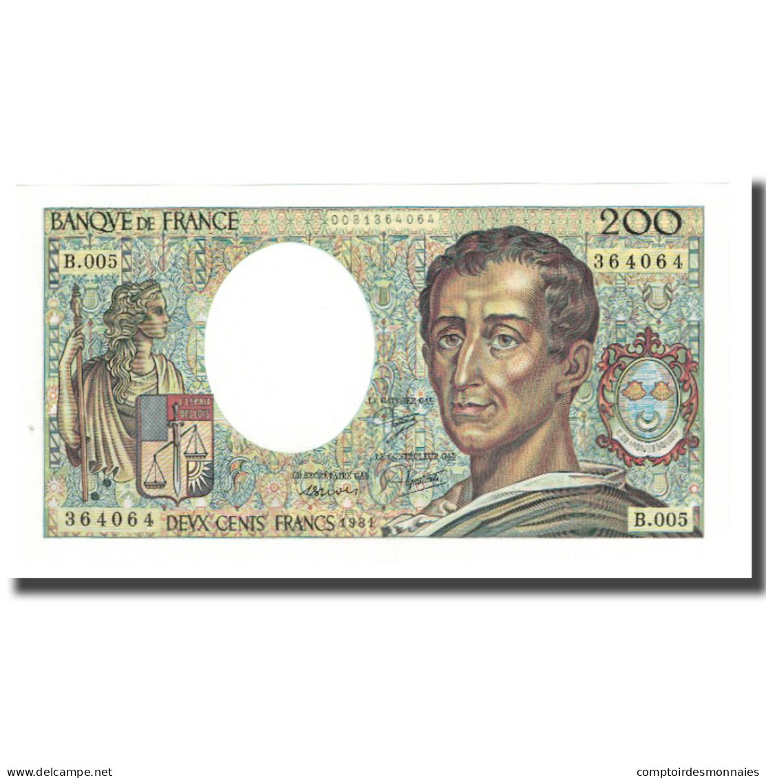 France, 200 Francs, Montesquieu, 1981, BRUNEEL BONNARDIN CHARRIAU, NEUF - 200 F 1981-1994 ''Montesquieu''