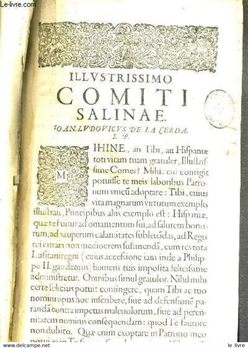 AD P. IO ANNEM LV - DOVICVM DE LA CERDA DE BVCOLICIS ET GEORGICIS - TEXTE EN LATIN - 4 Photos Disponibles. - P. VIRGILII - Jusque 1700