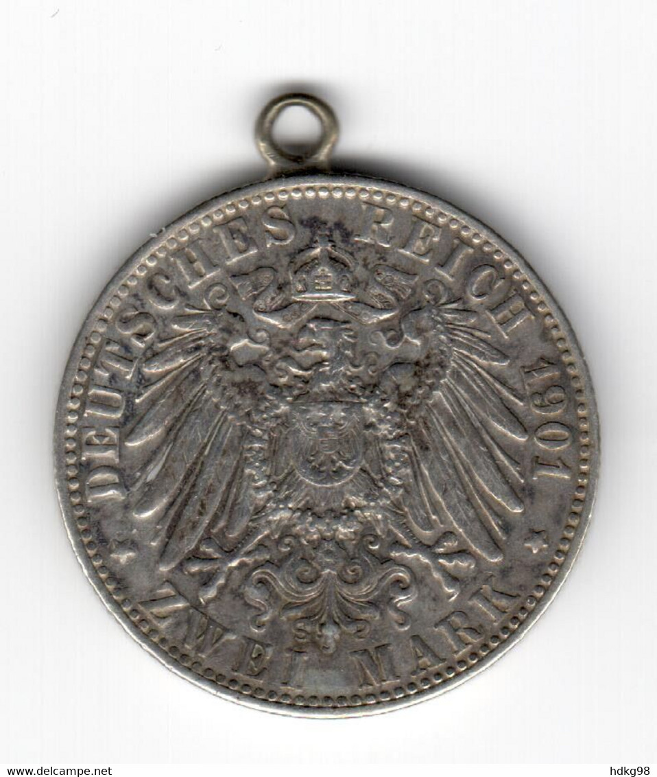 DR+ Deutsches Reich 1901 Friedrich I. - Wilhelm II. 1701-1901 2 Mark - 2, 3 & 5 Mark Silber