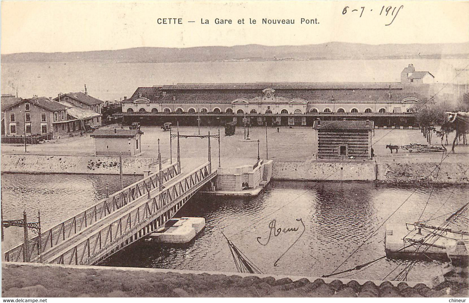 CETTE LA GARE ET LE NOUVEAU PONT - Sete (Cette)