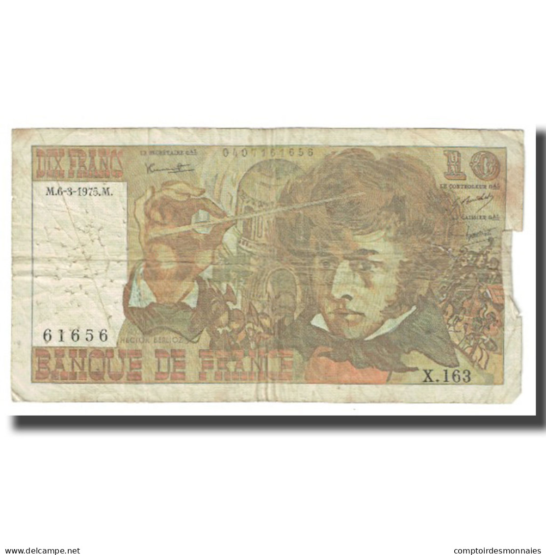 France, 10 Francs, Berlioz, 1975, P. A.Strohl-G.Bouchet-J.J.Tronche, 1975-03-06 - 10 F 1972-1978 ''Berlioz''