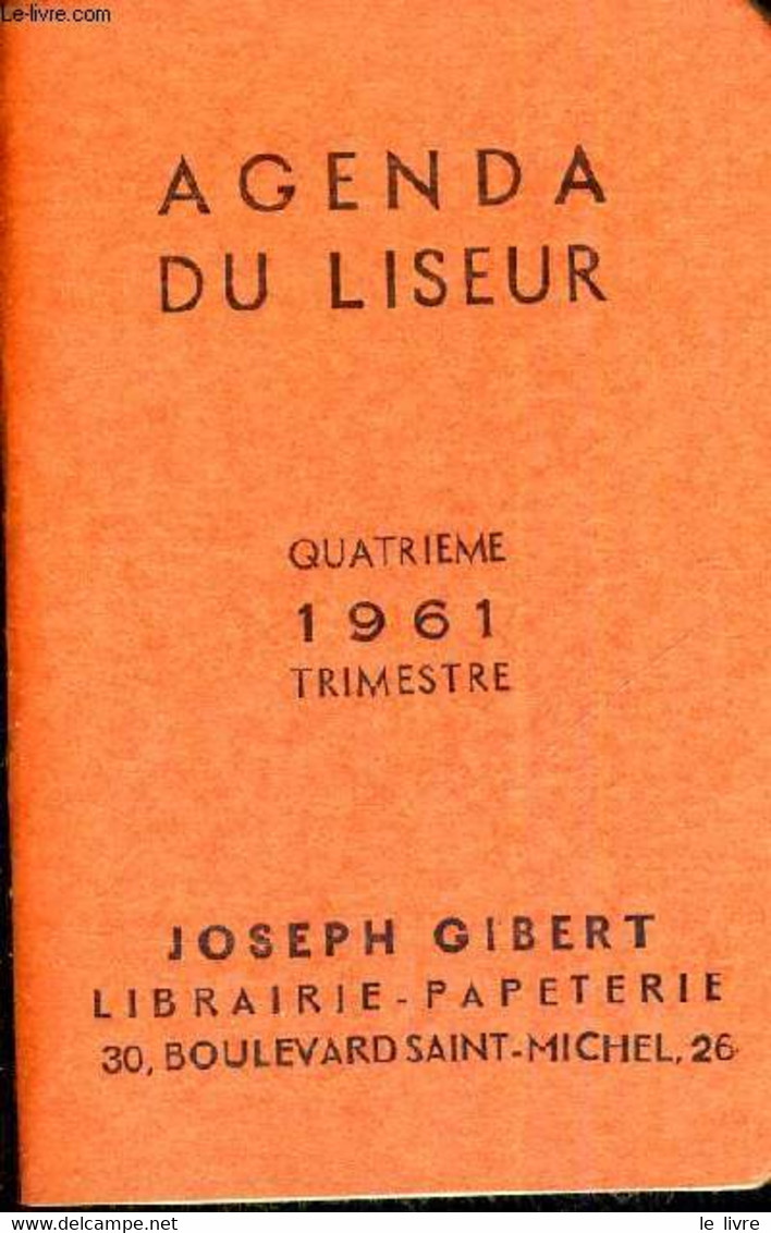 AGENDA SCOLAIRE - 1961 - QUATRIEME TRIMESTRE - COLLECTIF - 1960 - Agendas Vierges