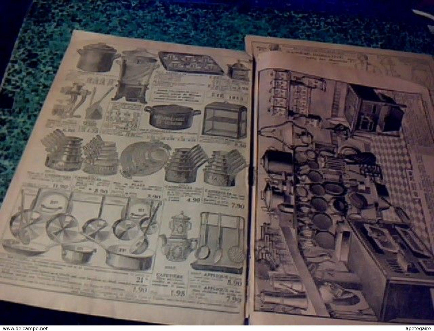 Vieux papiers Publicités  & catalogue  magasin  " aux classes laborieuses "  Paris bd de Strasbourg été 1913