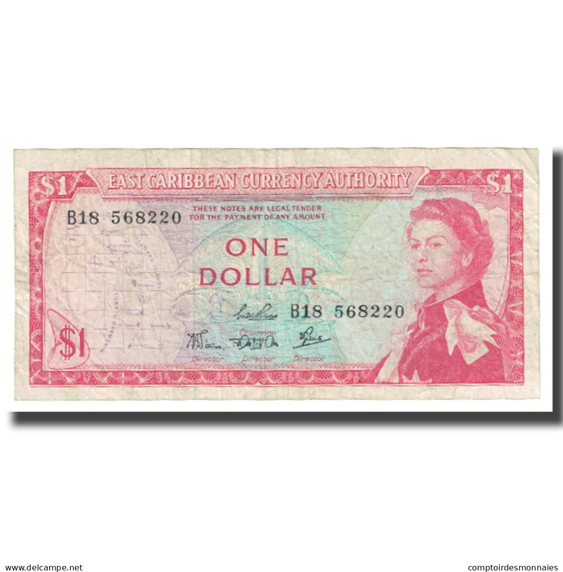 Billet, Etats Des Caraibes Orientales, 1 Dollar, KM:13c, TTB - East Carribeans