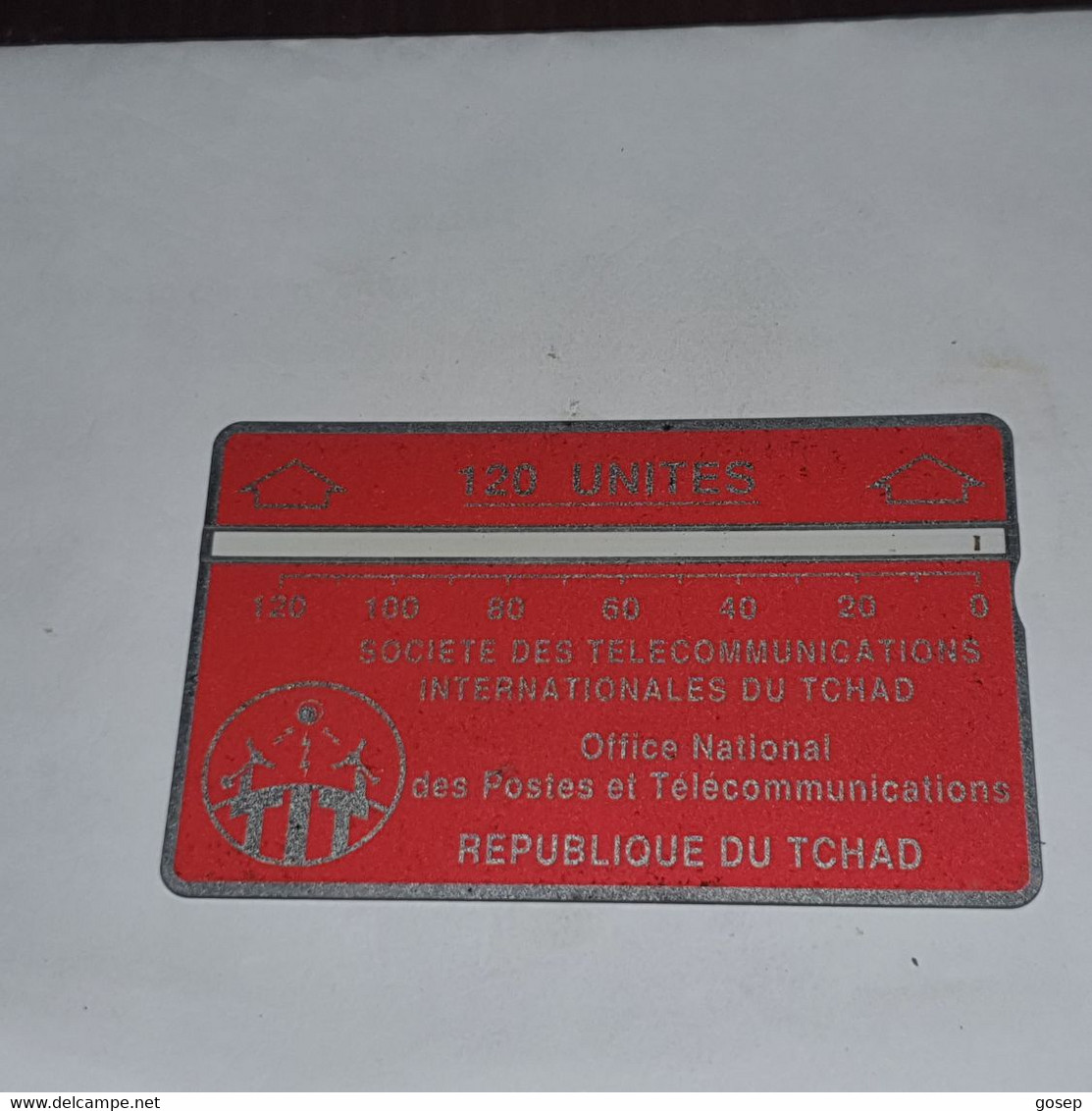 TCHAD-(CHD-25)-red 120-(7)-(120units)-(506A12016)-(tirage-16.000)used Card+1card Prepiad Free - Tchad