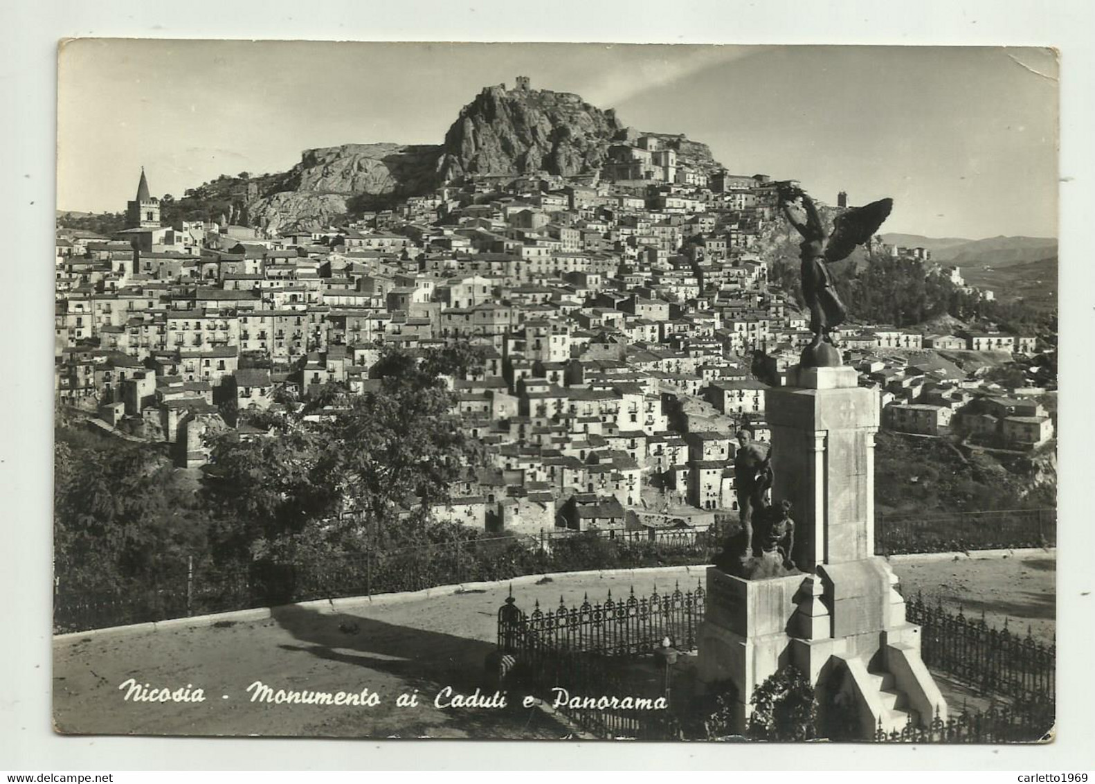 NICOSIA - MONUMENTO AI CADUTI E PANORAMA    VIAGGIATA FG - Enna