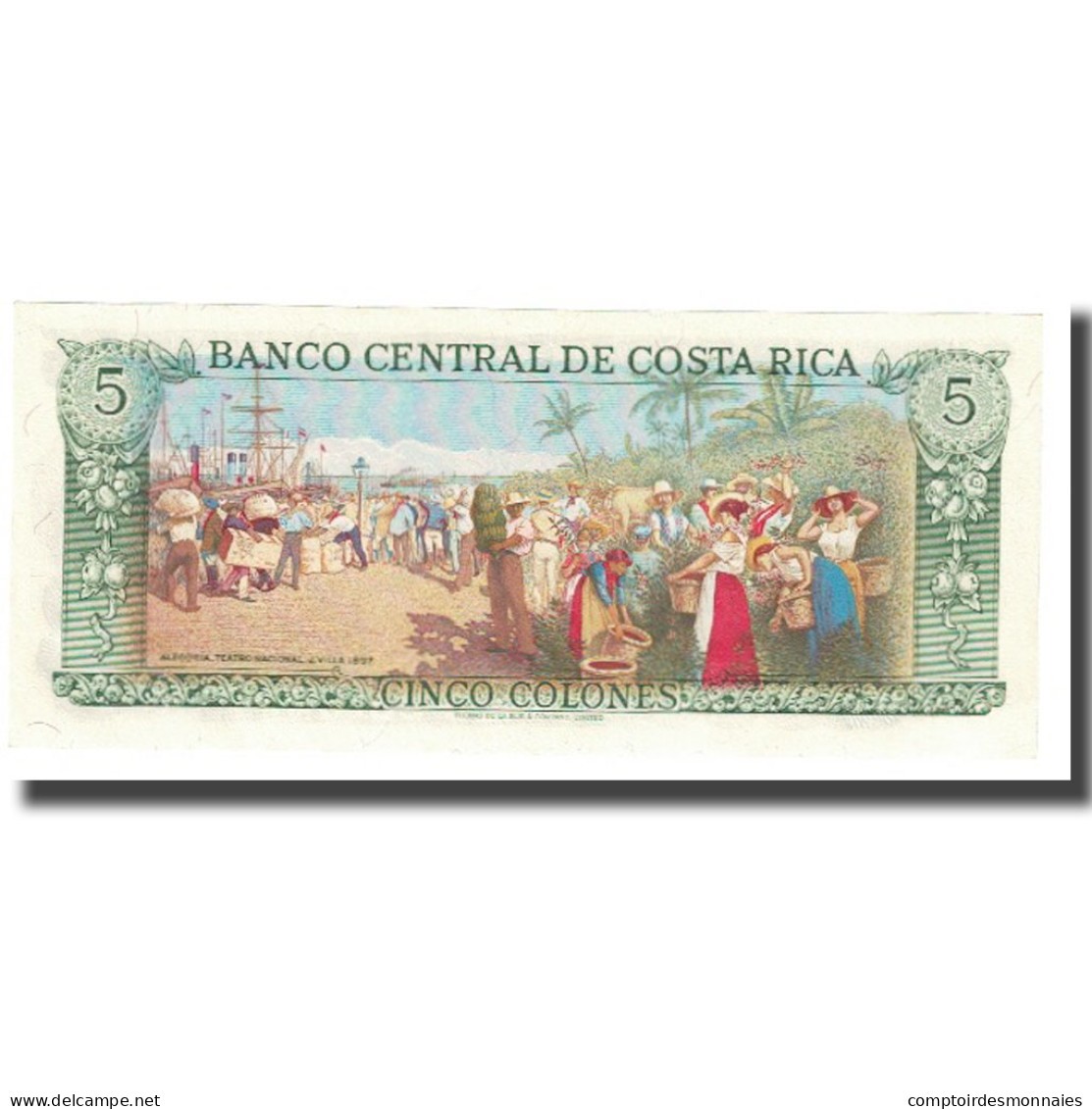 Billet, Costa Rica, 5 Colones, 1989, 1989-10-04, KM:236d, SPL - Costa Rica