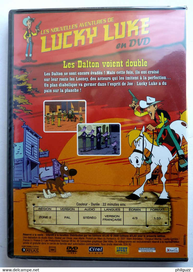 DVD ATLAS 18 DESSIN ANIMES LUCKY LUKE NEUF SOUS FILM - Dessin Animé