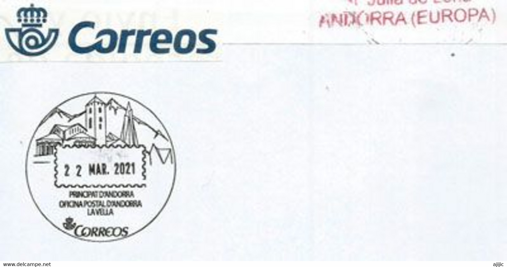 Letter From Andorra Sent To Pavia (Italy) During Covid-19 Lockdown, Return To Sender, Adresse Insuffisante , 2 Photos - Covers & Documents