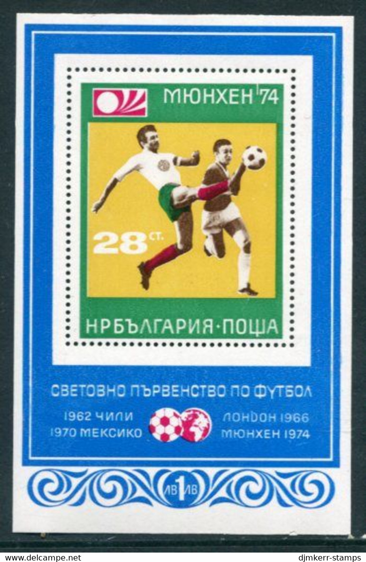 BULGARIA 1973 Football World Cup Perforated Block MNH / **.  Michel Block 46 - Unused Stamps