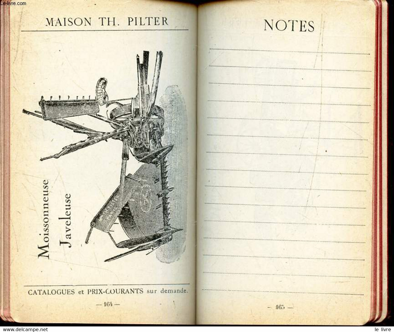 AGENDA DE LA MAISON TH. PILTER, Fondée En 1864 . ANNEE 1922. - MAISON TH. PILTER - 1922 - Terminkalender Leer