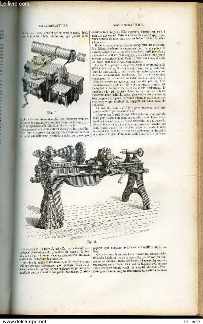 DICTIONNAIRE DES ARTS ET MANUFACTURES ET DE L'AGRICULTURE - EN 2 VOLUMES : TOME 2e : De E-M + TOME 3e : De N-Z - MANQUE - Encyclopédies