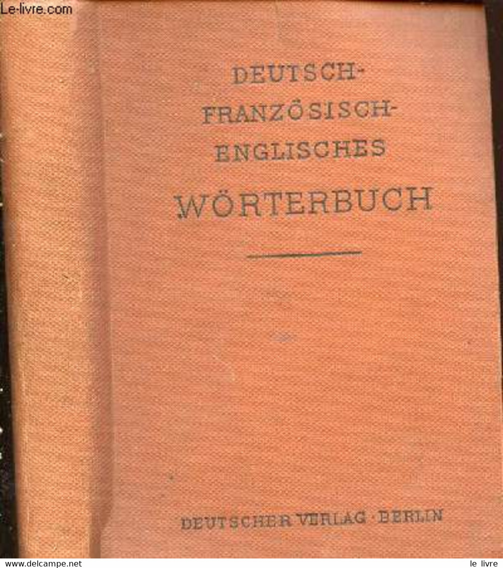 DICTIONNAIRE ALLEMAND-FRANCAIS-ANGLAIS - TEIL ERSTER - 0 - Atlas