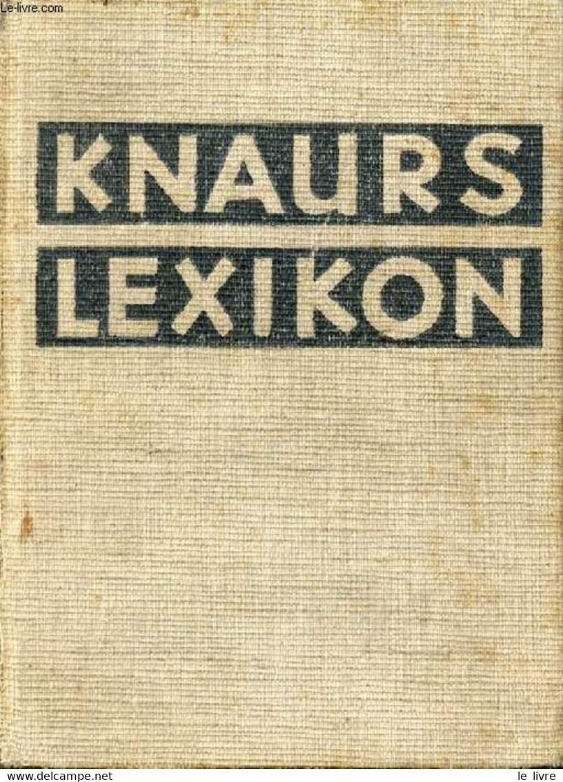 KNAURS LEXIKON A-Z - COLLECTIF - 1949 - Atlanten