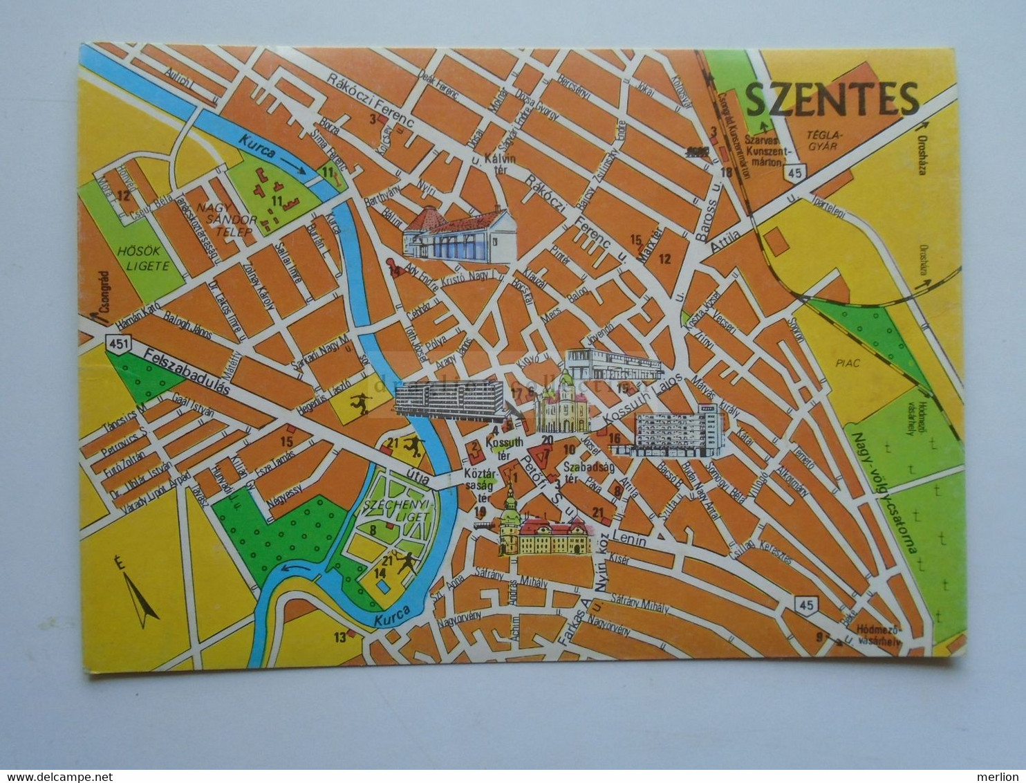 D177344 Map Carte  - Hungary  - SZENTES  1972 - Landkaarten