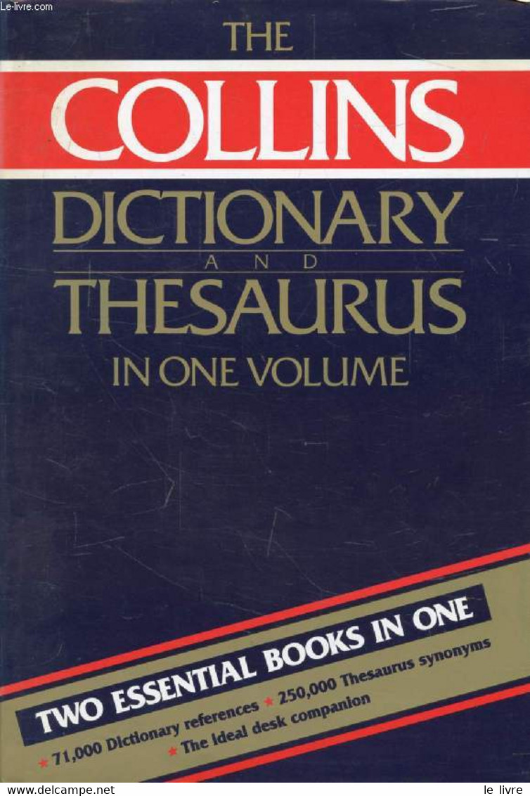 THE NEW COLLINS DICTIONARY AND THESAURUS IN ONE VOLUME - COLLECTIF - 1987 - Dizionari, Thesaurus