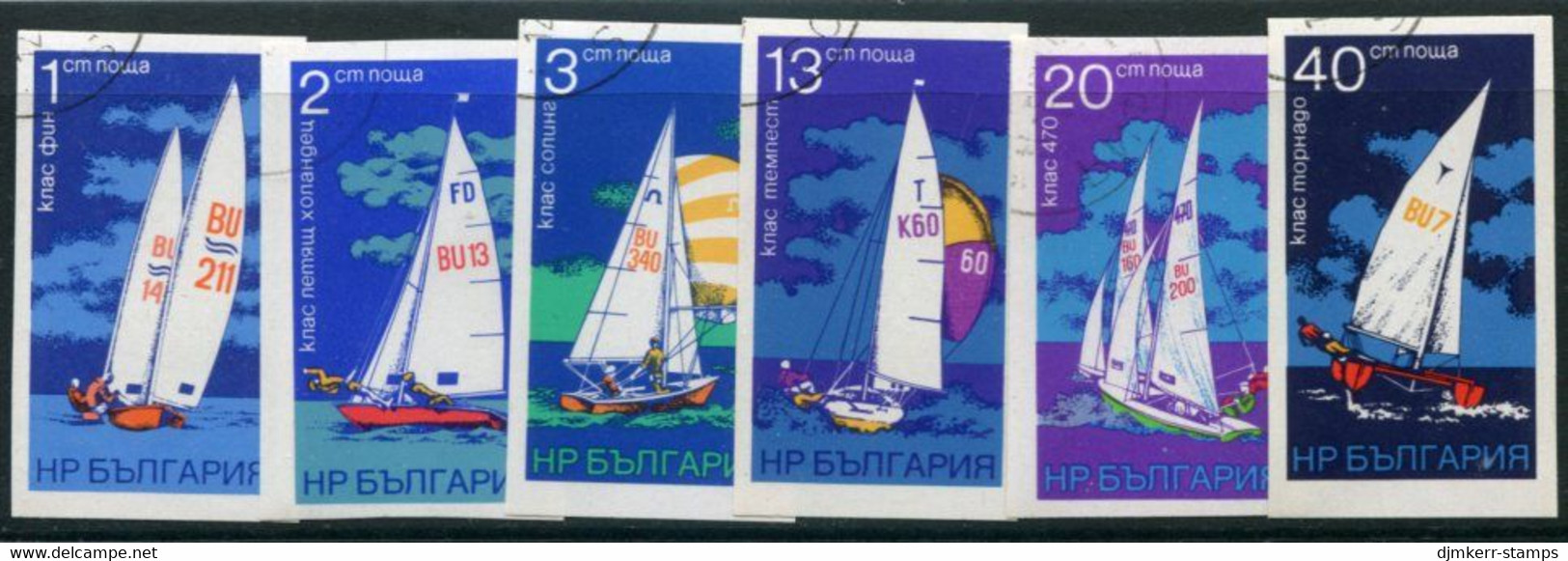 BULGARIA 1973 Sailing Sports Imperforate Used.  Michel 2294-99 - Oblitérés