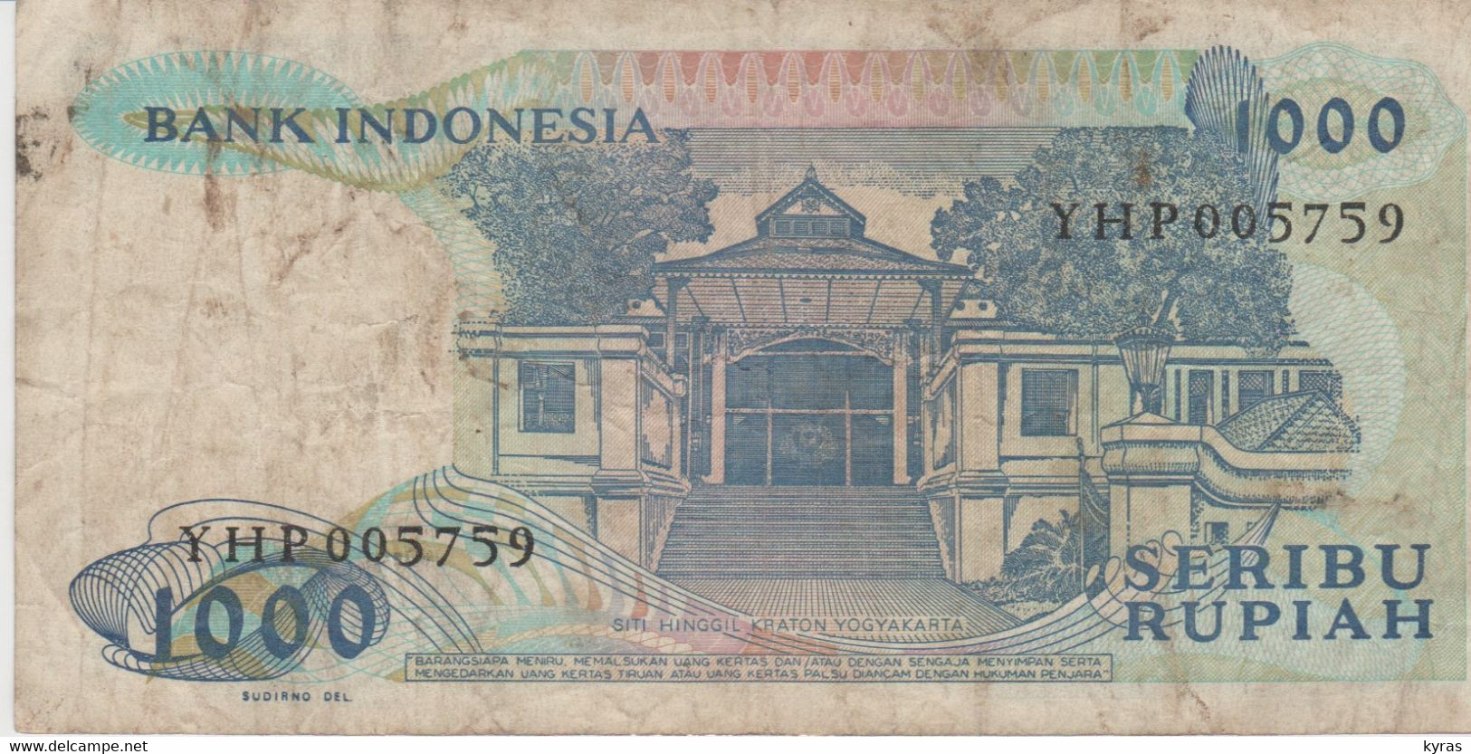 INDONESIE . Billet 1000 SERIBU RUPIAH - Indonesia