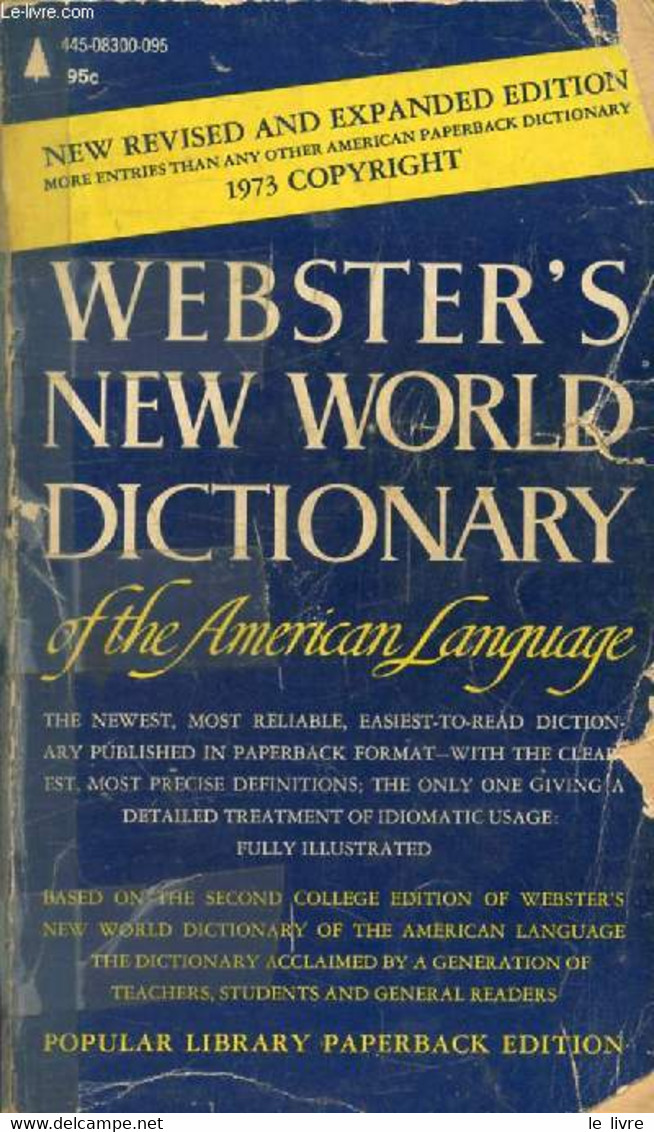 WEBSTER'S NEW WORLD DICTIONARY OF THE AMERICAN LANGUAGE - GURALNIK DAVID B. - 1973 - Wörterbücher