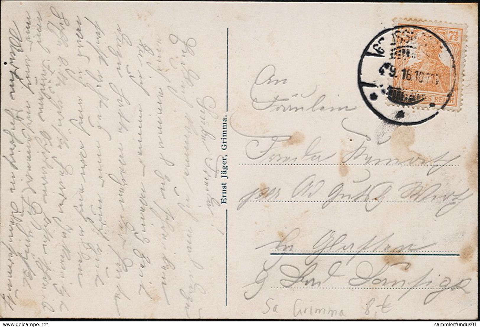 AK/CP Grossbothen  Mühlberg Etablissement   Grimma    Gel./circ. 1916  Erhaltung/Cond. 2-   Nr. 01257 - Grimma