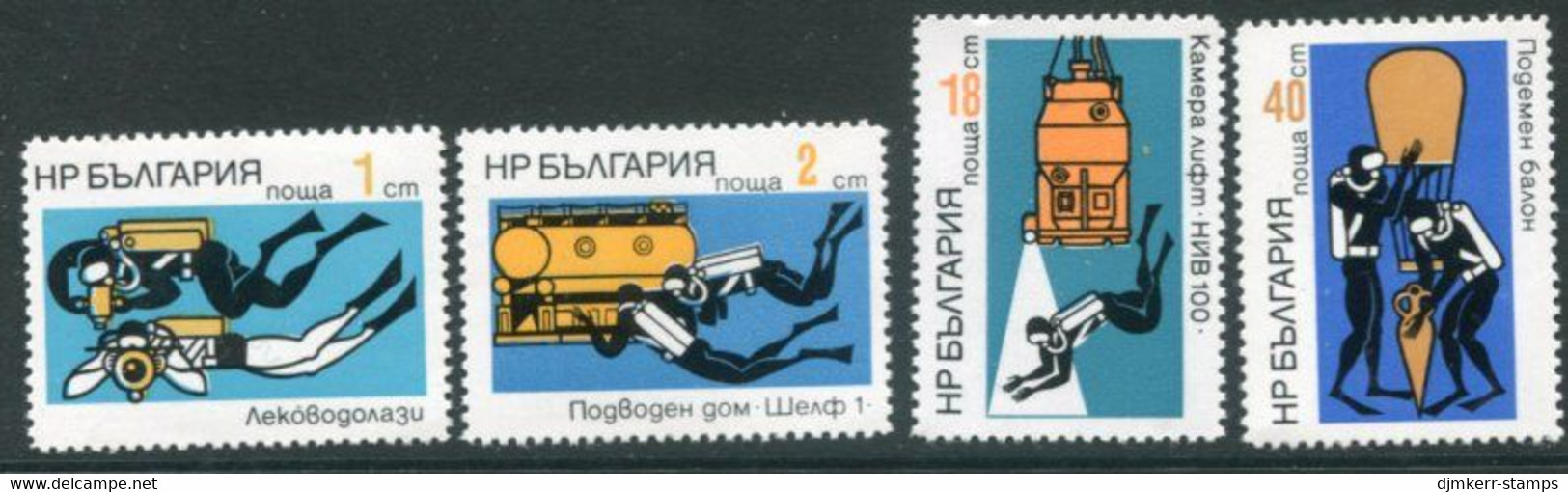 BULGARIA 1973 Undersea Exploration  MNH / **.  Michel  2212-15 - Nuevos