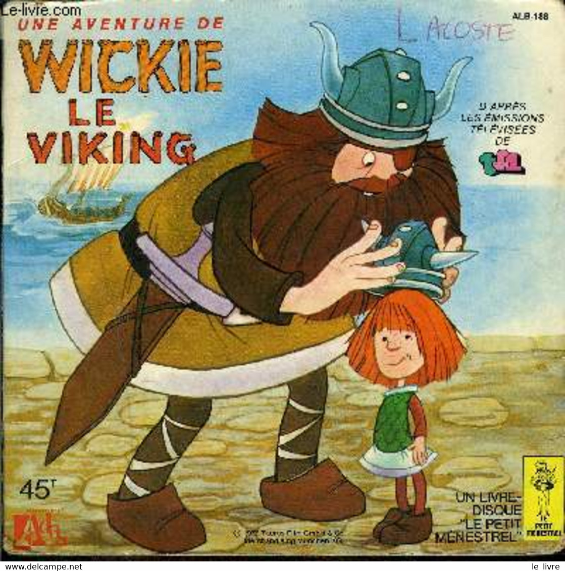 Livre-disque 45t // Une Aventure De Wickie Le Viking - Runer Jonsson - 1979 - 45 Rpm - Maxi-Singles