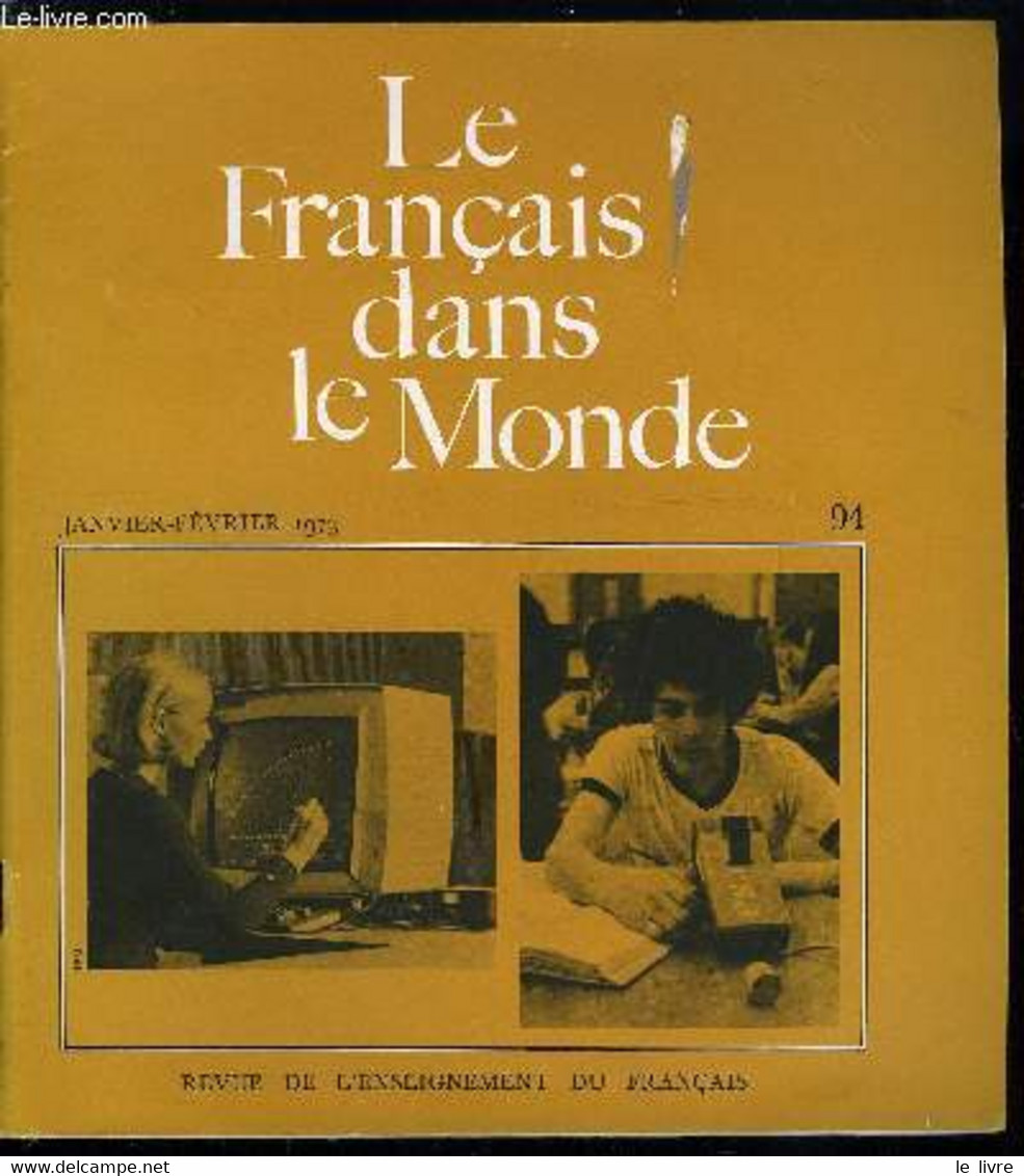 Le Français Dans Le Monde N° 94 - Introduction A La Littérature Négro-africaine D'expression Française Par Bernard Leche - Atlanti