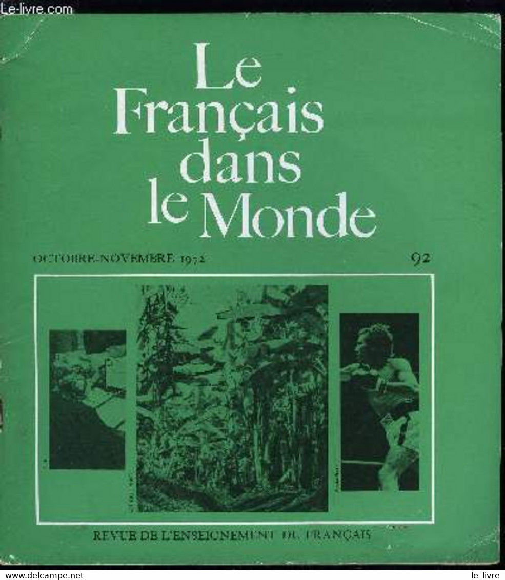 Le Français Dans Le Monde N° 92 - Le Credif En 1972 Par Michel Dabene, Structures Syntaxiques Et Enseignement Des Mathém - Atlanten