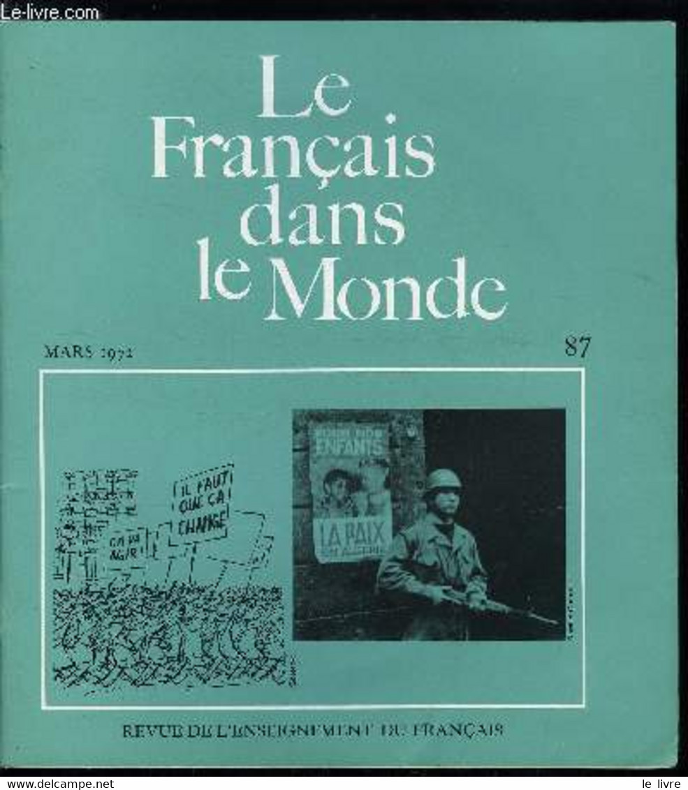 Le Français Dans Le Monde N° 87 - Défense Et Illustration De La Gramaire Philologique Par Louis Dupont, Le Renouvellemen - Atlas