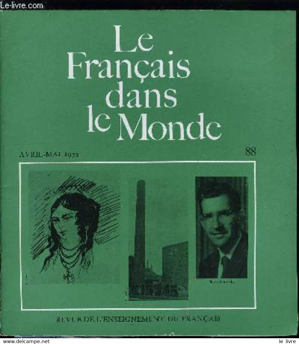 Le Français Dans Le Monde N° 88 - Théorie Linguistique Par Noam Chomsky, L'utilisation Du Cinéma Avec Emploi De Vues Fix - Atlanti