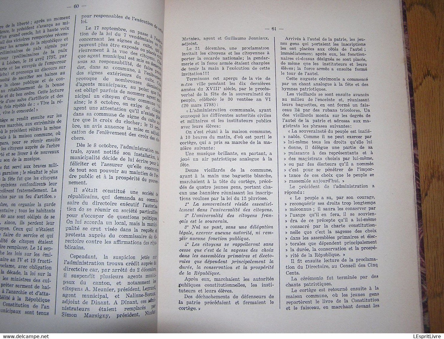 HISTOIRE DE LA VILLE DE DINANT Edouard Gérard 1936 Régionalisme Métiers Organisation Militaire Hopitaux Vie Religieuse