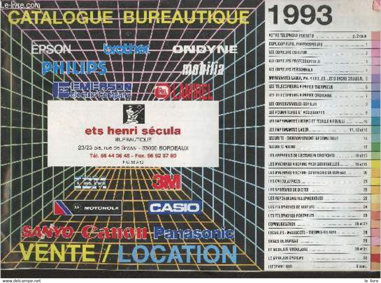 Catalogue 1993 Bureautique Ets Henri Sécula. - Collectif - 1993 - Diaries