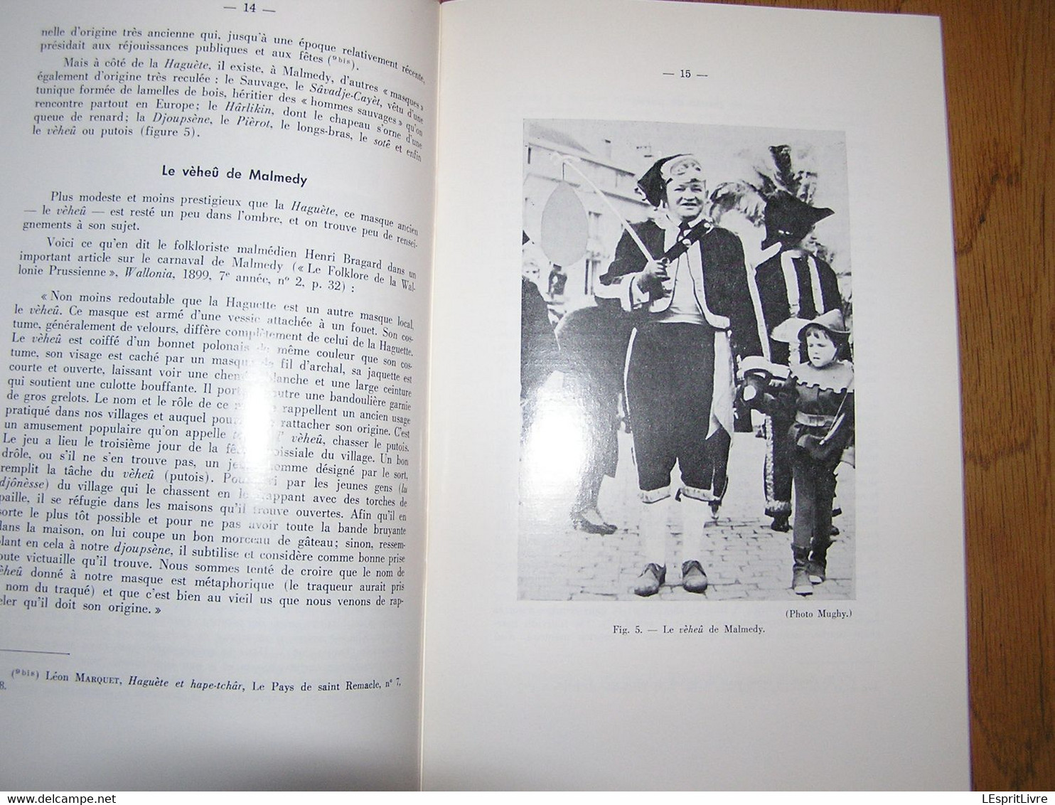 Origine d'un Type Carnavalesque LE VEHEU DE MALMEDY L Marquet Régionalisme Histoire Folklore Fête Carnaval Traditions