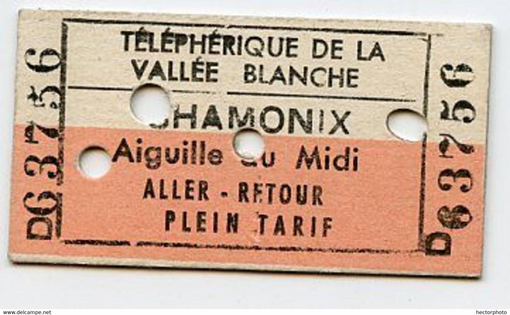 RARE AIGUILLE DU MIDI TELEPHERIQUE VALLEE BLANCHE Pointe HELBRONNER CHAMONIX MONT-BLANC Aller Retour 50s - Unclassified