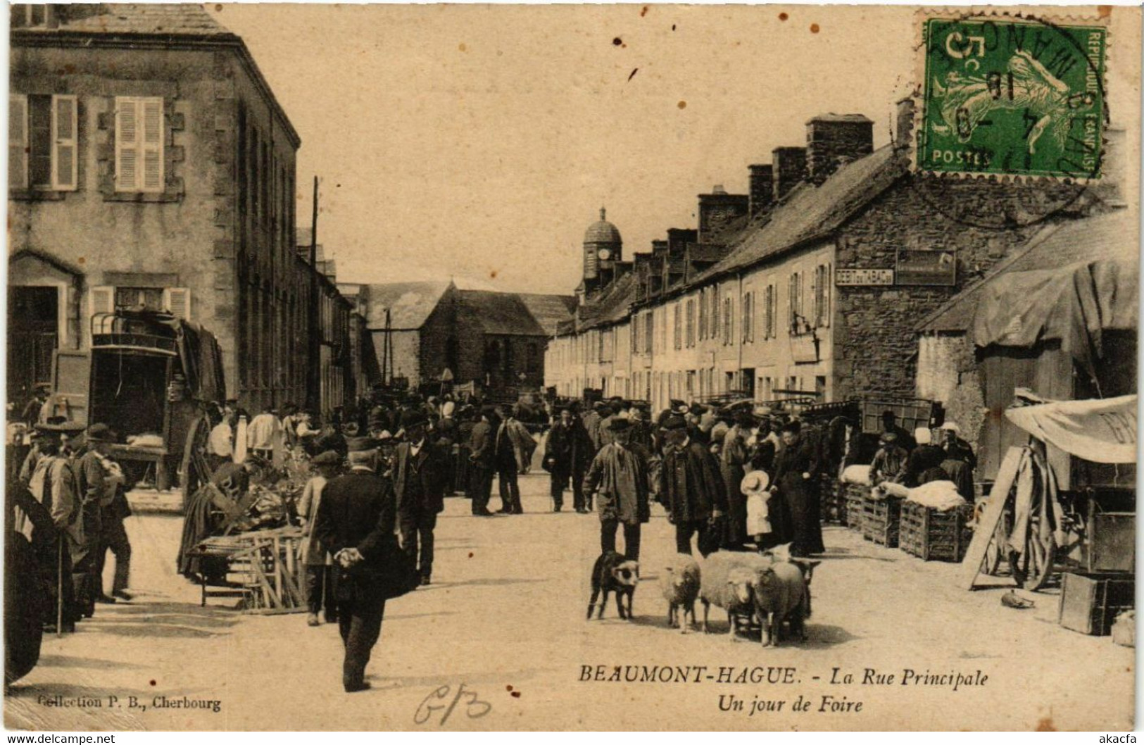 CPA AK BEAUMONT-Hague - La Rue Principale - Un Jour De Foire (633378) - Beaumont