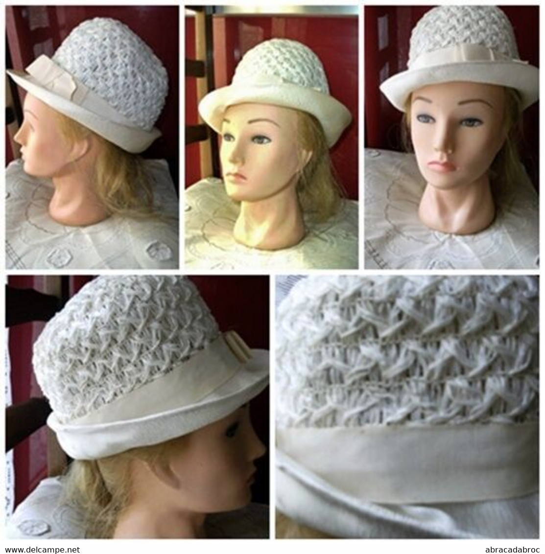 Chapeau Type Chapeau Cloche - Synthetique - Made In Usa - 1940-1970