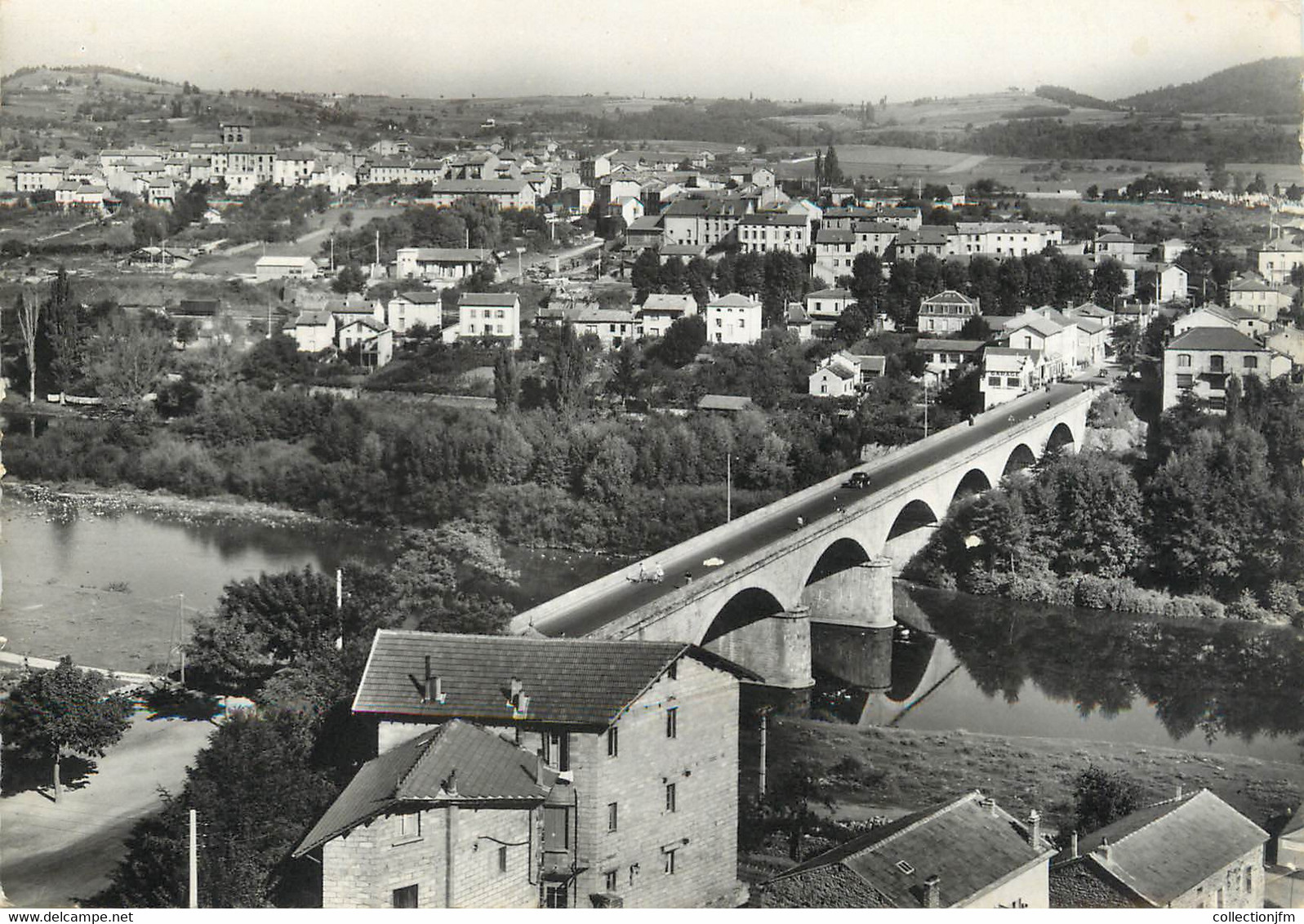 / CPSM FRANCE 43 "Retournac, Vue Générale Et Pont Sur La Loire " - Retournac