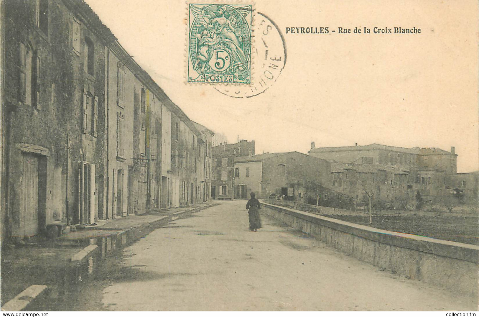 / CPA FRANCE 13 "Peyrolles, Rue De La Croix Blanche" - Peyrolles