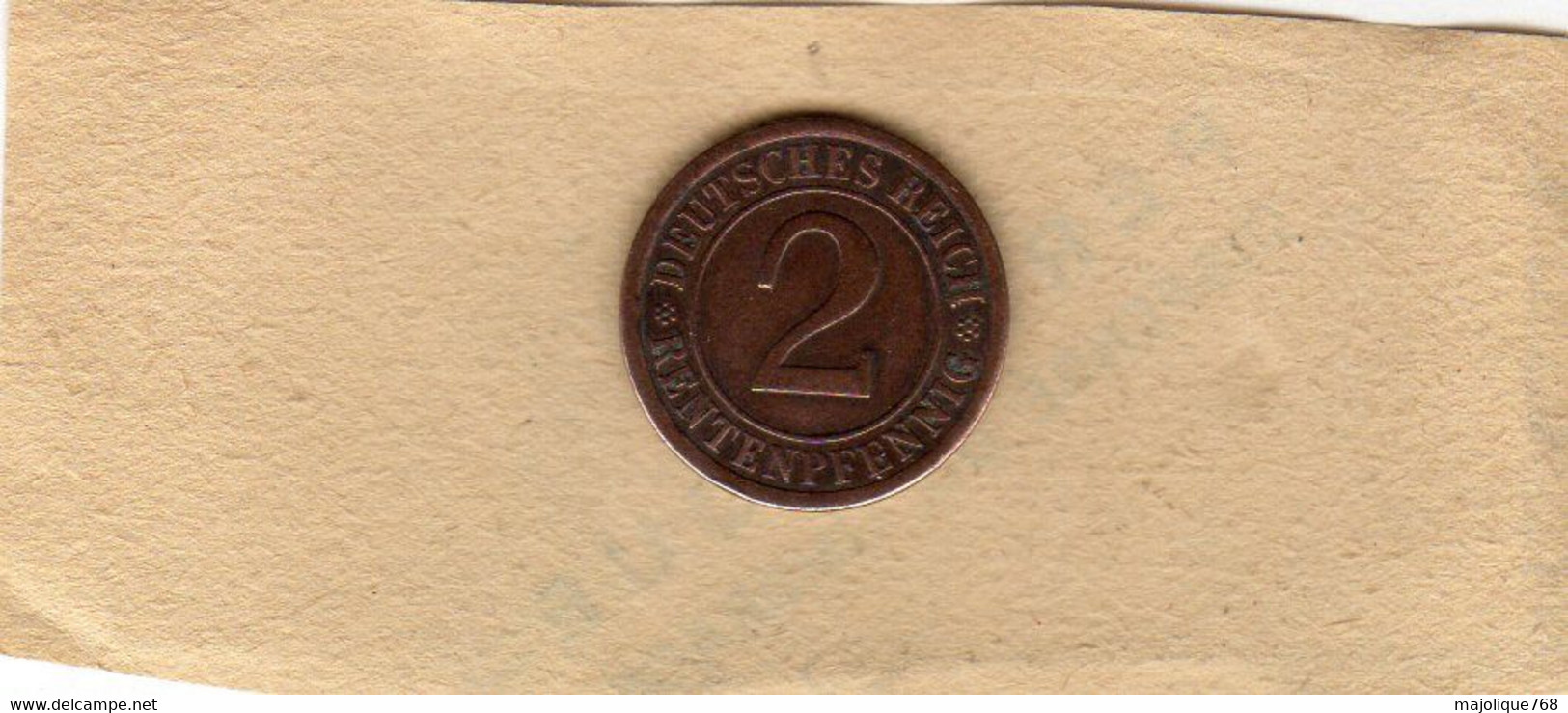 Monnaies D'Allemagne :  Republique De Weimar 2 Rentenpfennig 1924 Lettre A  Berlin, TTB, Bronze - 2 Rentenpfennig & 2 Reichspfennig