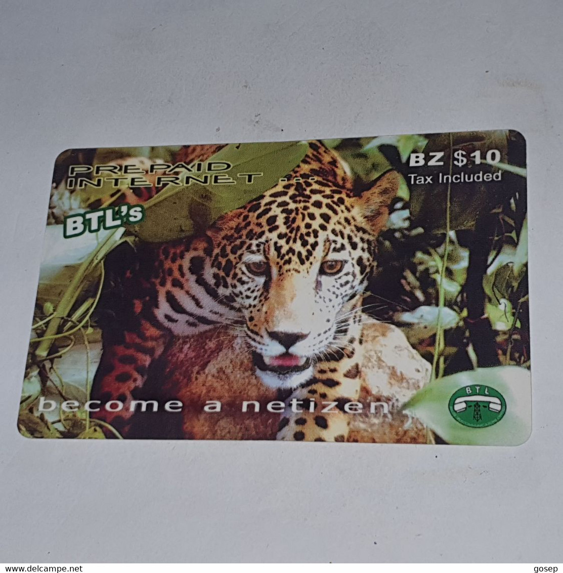 Belize-(BZ-BLT-PRE-0020/a)-(23)-JAGUAR-(bz$10)-(2186722067)-used Card+1card Prepiad/gift Free - Belize