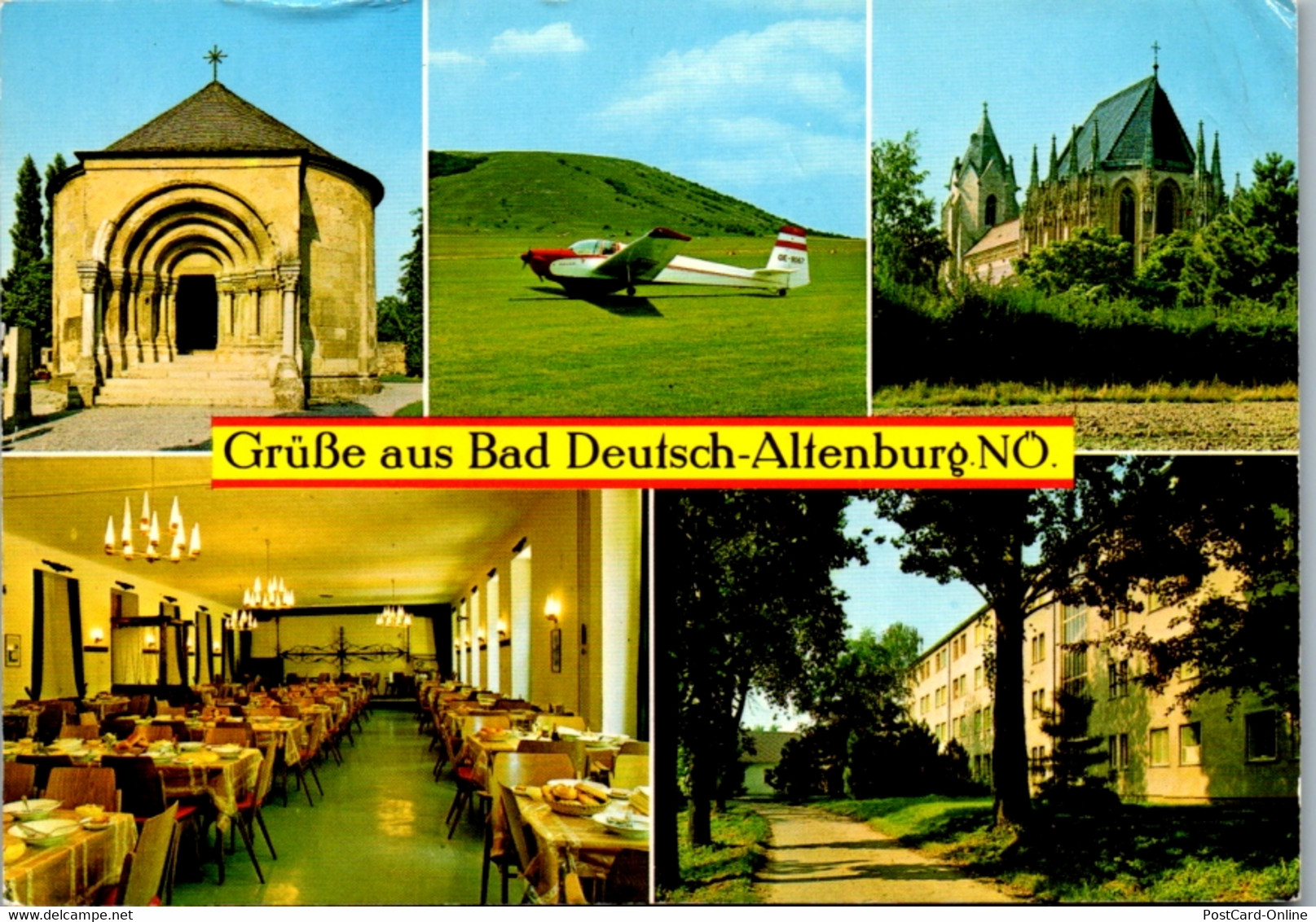 7836 - Niederösterreich - Bad Deutsch Altenburg , Karner , Spitzberg , Kurhotel , Segelfliegen , Mehrbildkarte - Gelaufe - Bad Deutsch-Altenburg
