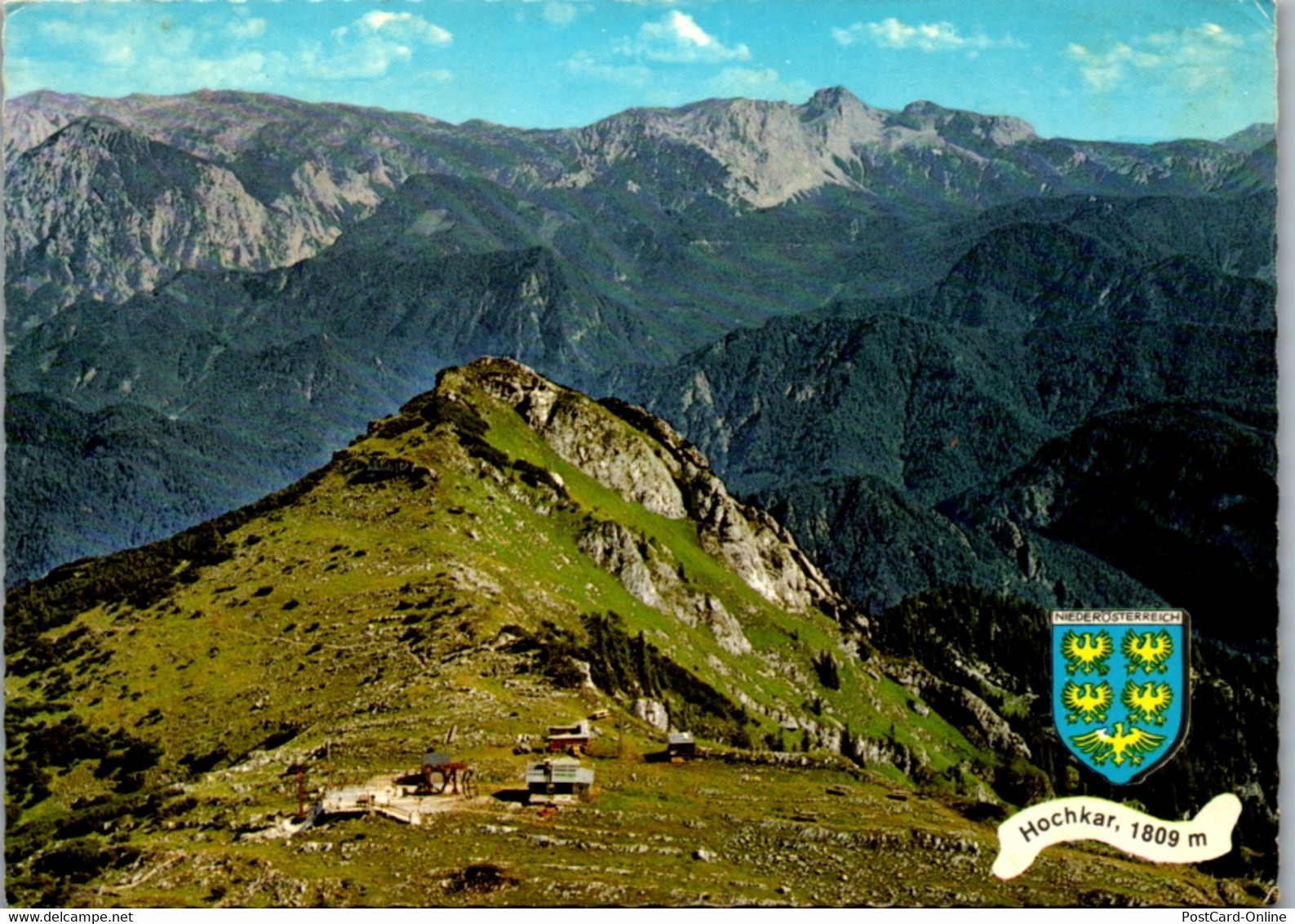 7865 - Niederösterreich - Hochkar , Sessellift Bergstation , Blick Auf Das Hochschwabmassiv - Gelaufen 1974 - Scheibbs