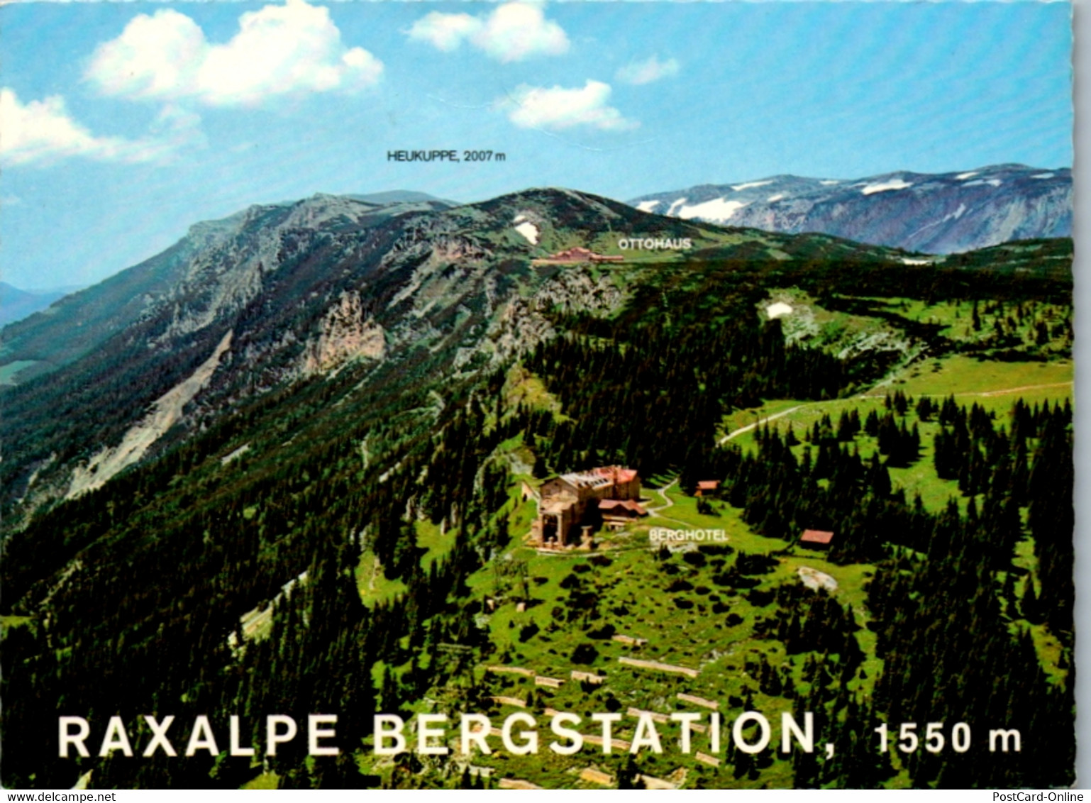 7879 - Niederösterreich - Raxalpe , Bergstation , Berghotel , Ottohaus , Heukuppe - Gelaufen - Raxgebiet