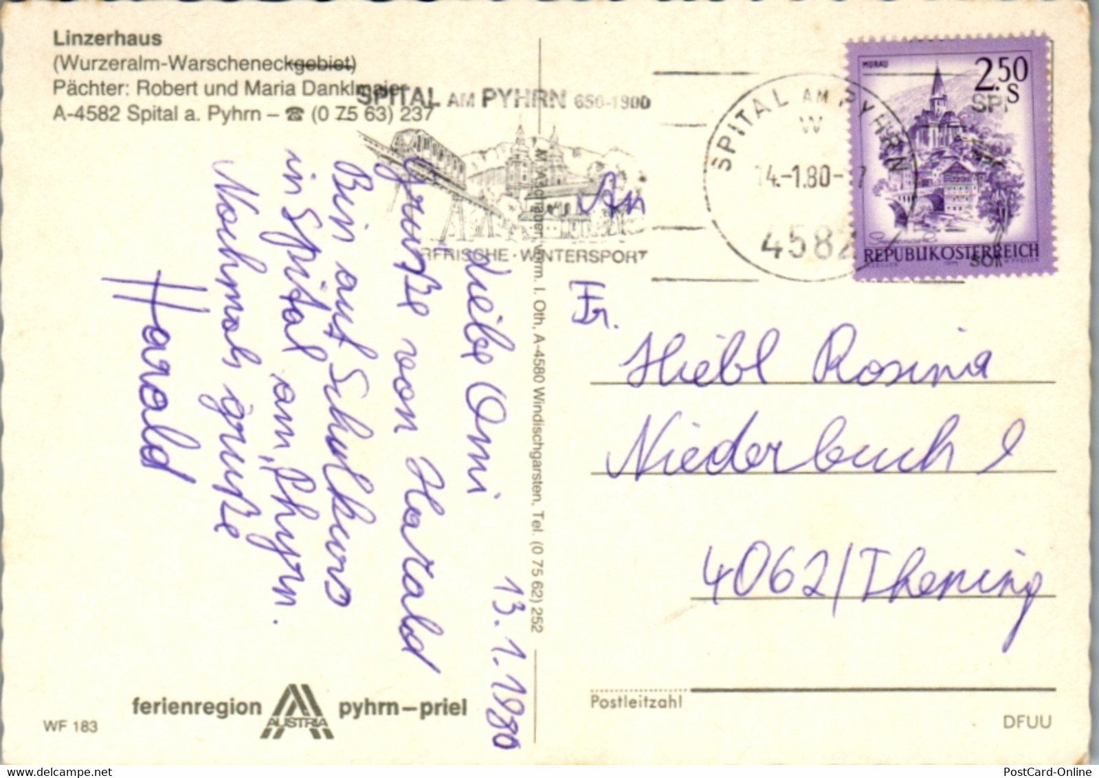 7927 - Oberösterreich - Spital Am Phyrn , Linzerhaus , Wurzeralm , Warscheneckgebiet , Mehrbildkarte - Gelaufen 1980 - Spital Am Phyrn