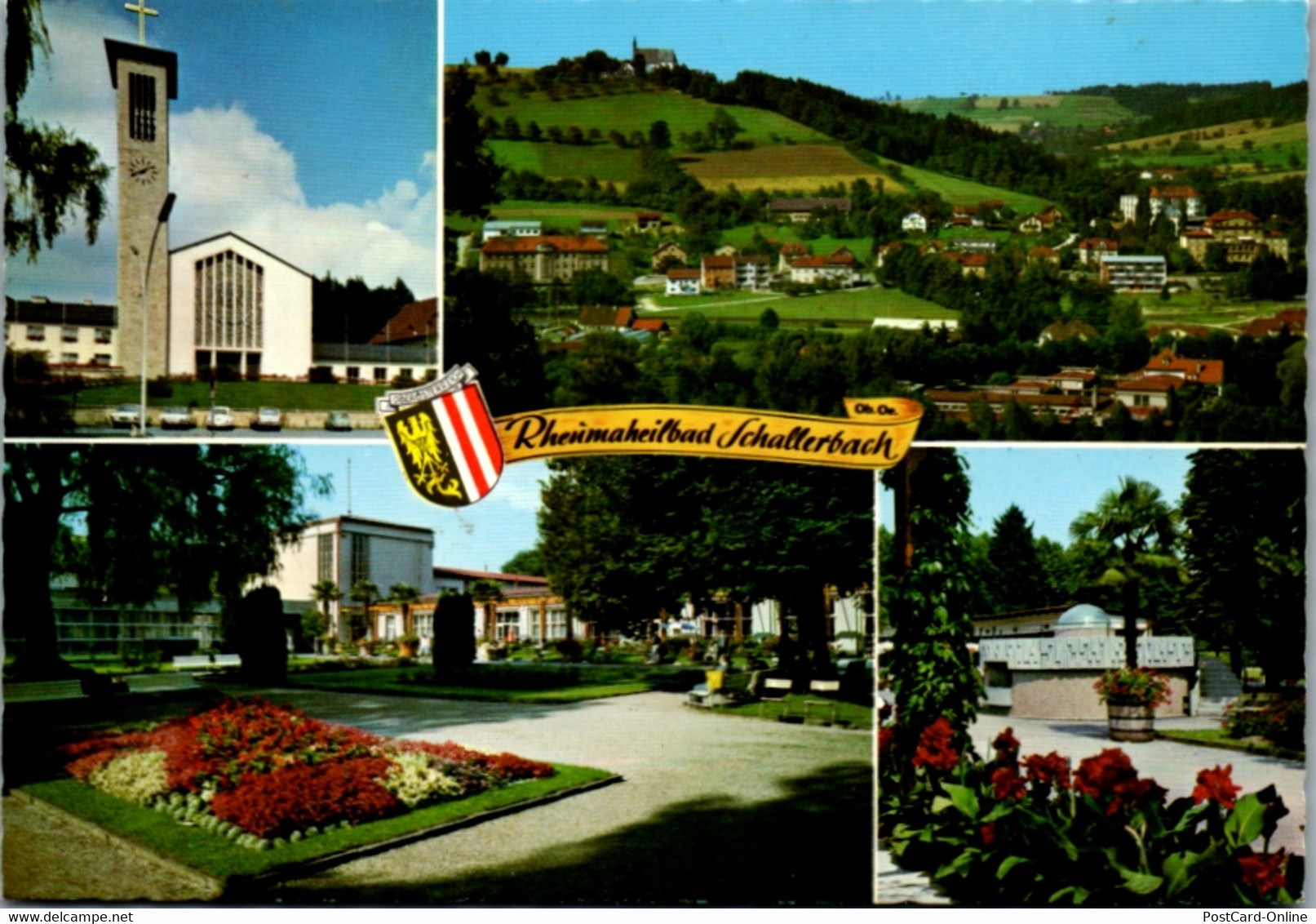 7960 - Oberösterreich - Bad Schallerbach , Lourdes Jubiläumskirche , Heilbad , Kurhaus , Quelle - Gelaufen 1971 - Bad Schallerbach