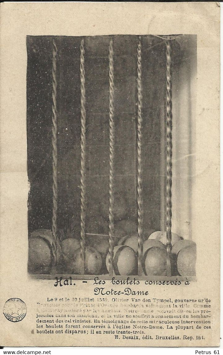 Albert Ier 10 C. Oblitération Saintes - St Renelde - Vers Schaerbeek, Timbre Taxe 10 C 1921 Sur Carte Hal Halle - Brieven En Documenten