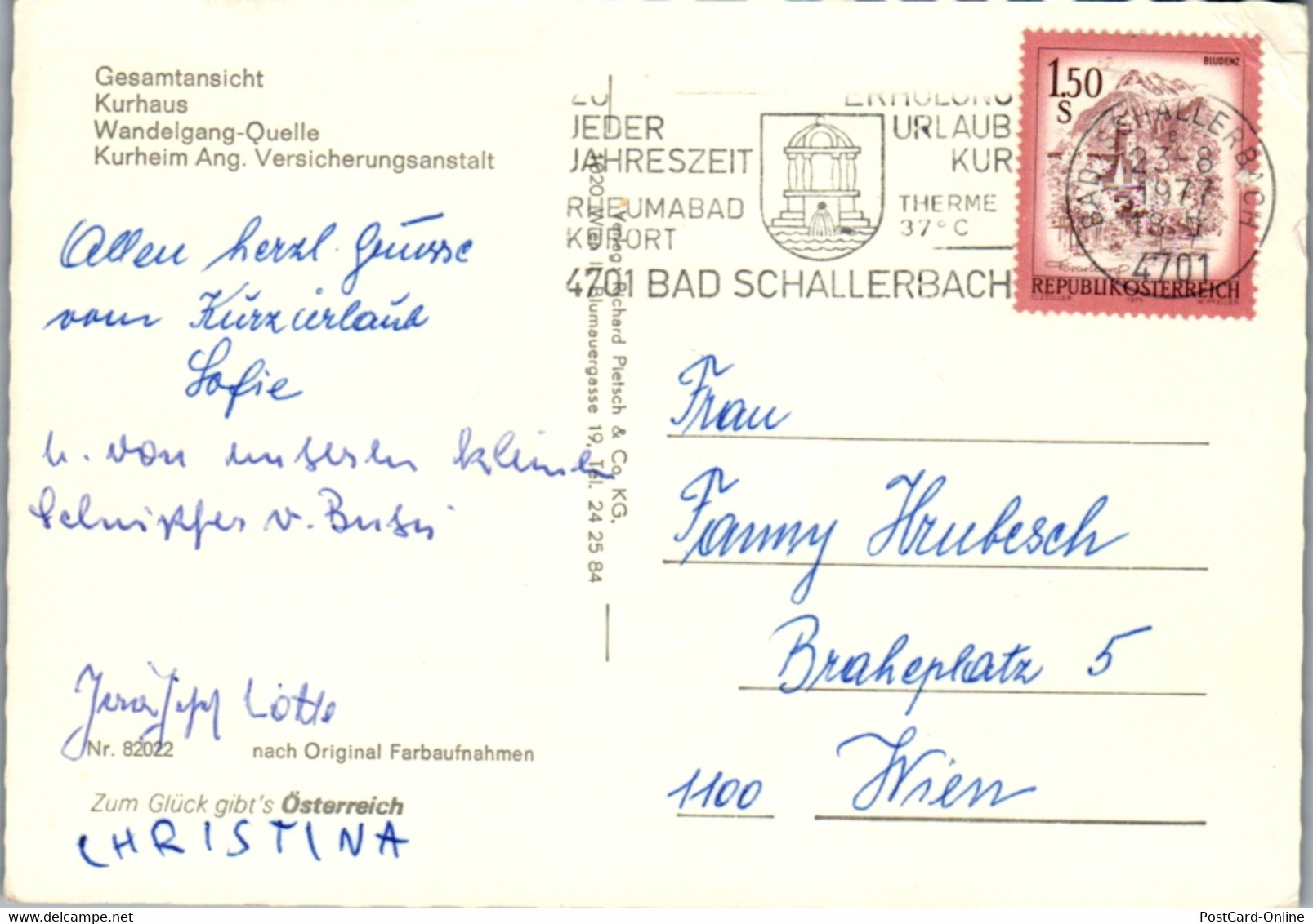 7992 - Oberösterreich - Bad Schallerbach , Kurhaus , Wandelgang Quelle , Kurheim , Mehrbildkarte - Gelaufen 1977 - Bad Schallerbach
