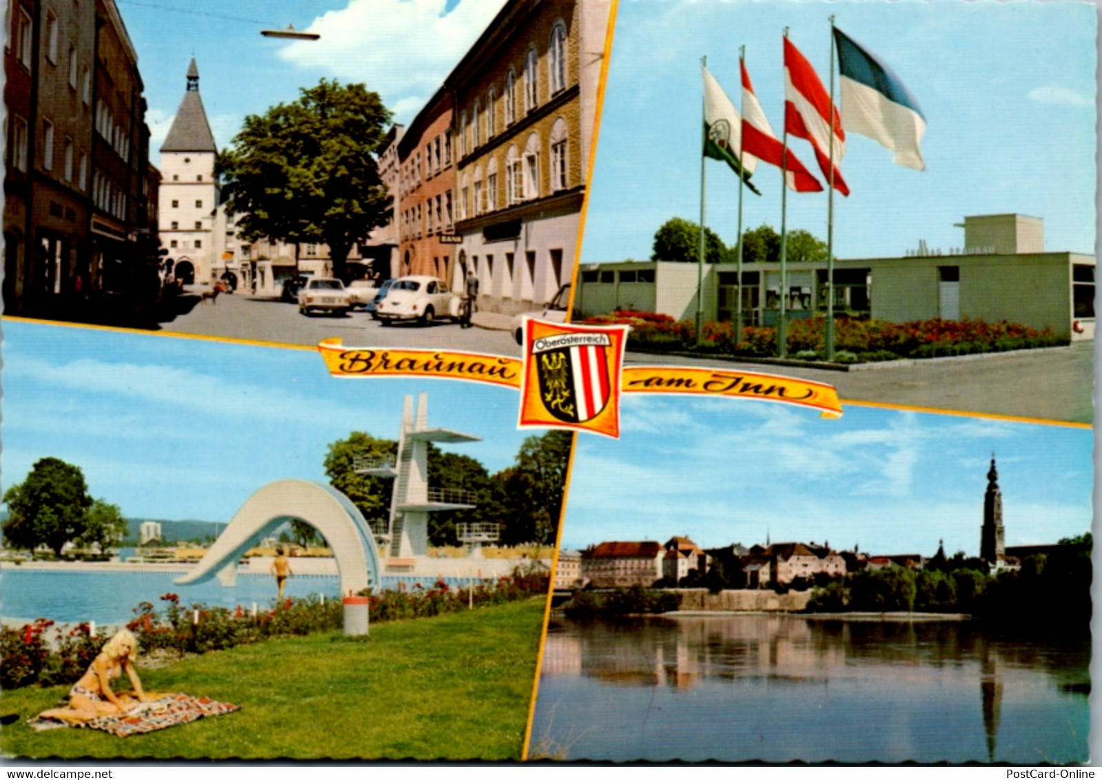 7996 - Oberösterreich - Braunau Am Inn , Salzburger Vorstadt , Freizeitzentrum , Schwimmbad , Simbach , Mehrbildkarte - - Braunau