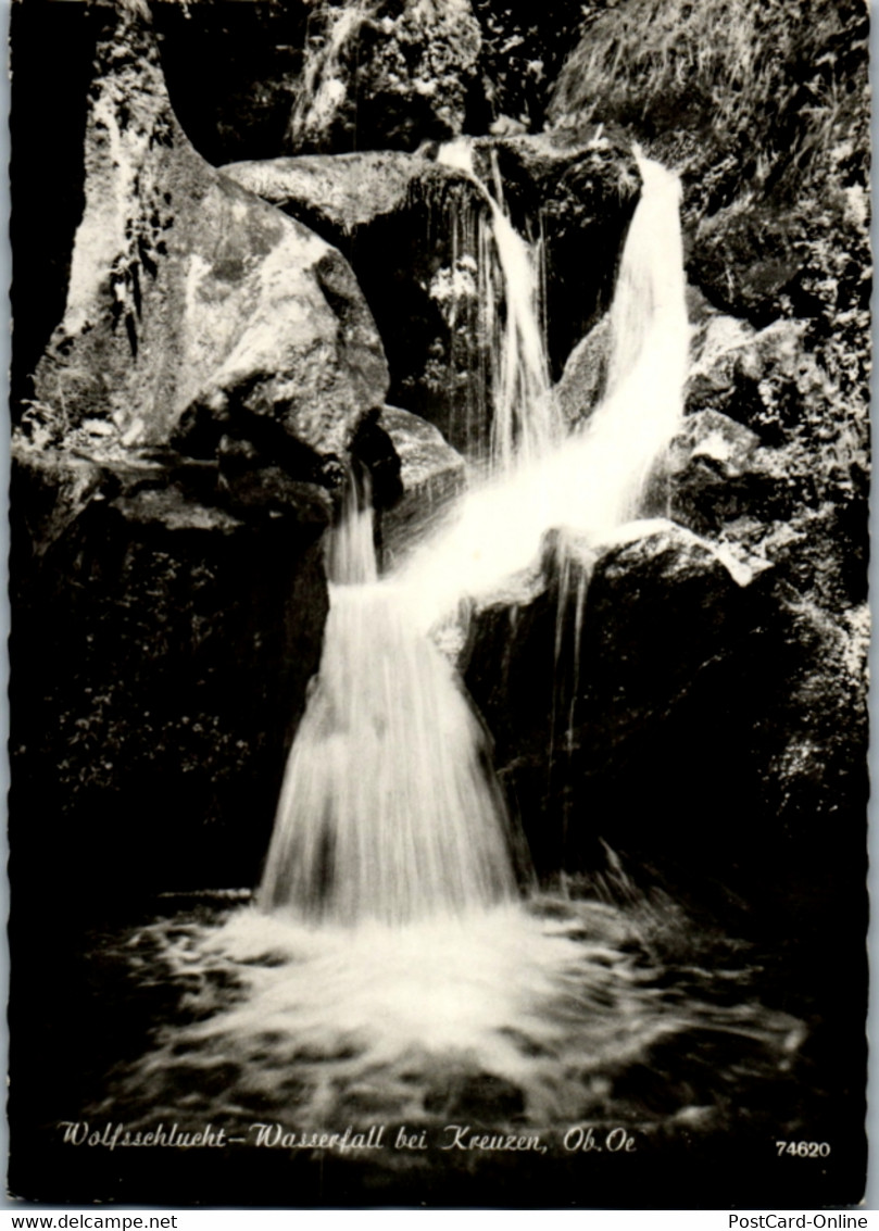 7998 - Oberösterreich - Kreuzen , Wolfsschlucht Wasserfall - Gelaufen 1968 - Perg